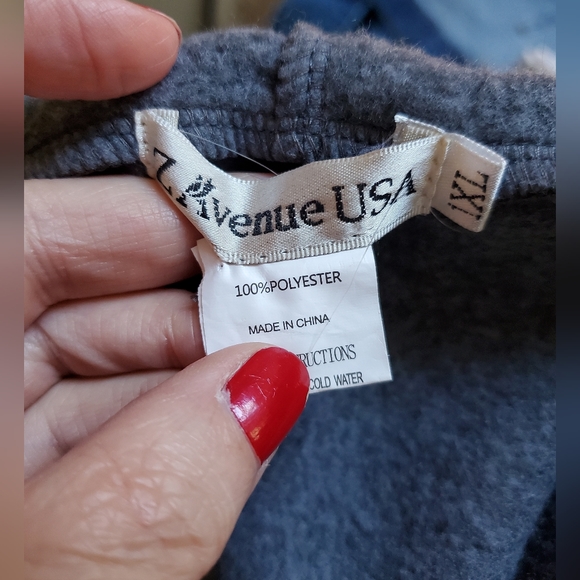 Long Heather Gray Sweatshirt Zipper Front ZAvenue USA 1XL - Picture 9 of 13